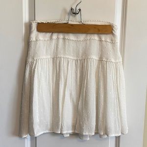 Forever 21 White Flowy Skirt